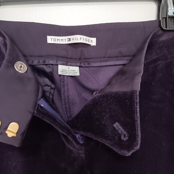Tommy Hilfiger velour pant in eggplant - sz 2 - Picture 4 of 4